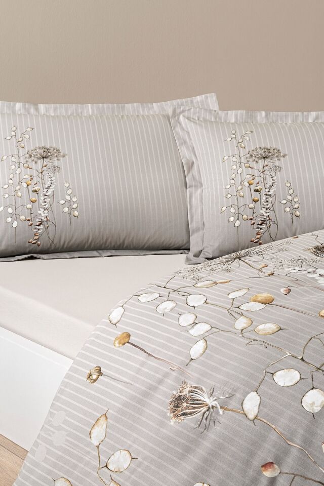 Lunaria Tek Kişilik Nevresim Takımı Gri