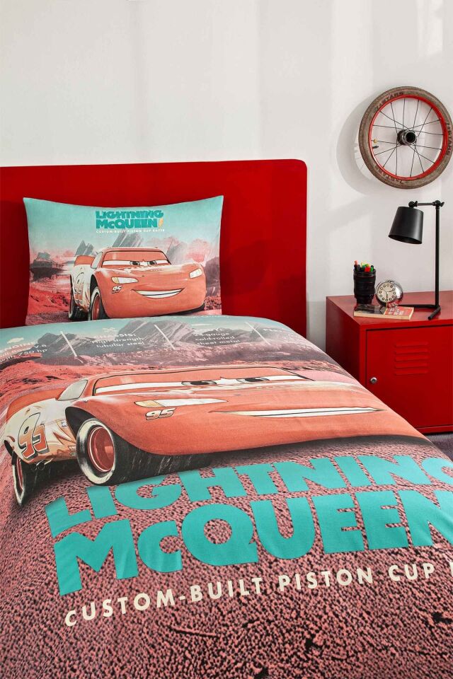 Cars City Tek Kişilik Disney Lisanslı Lastikli Çocuk Nevresim Takımı