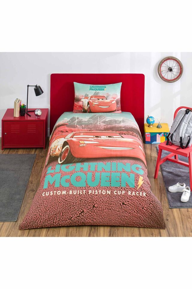 Cars City Tek Kişilik Disney Lisanslı Lastikli Çocuk Nevresim Takımı