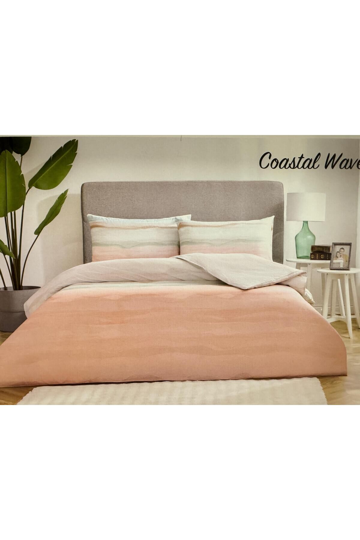 Nev Çift Kişilik Nevresim Takımı Coastal Wave Mavi