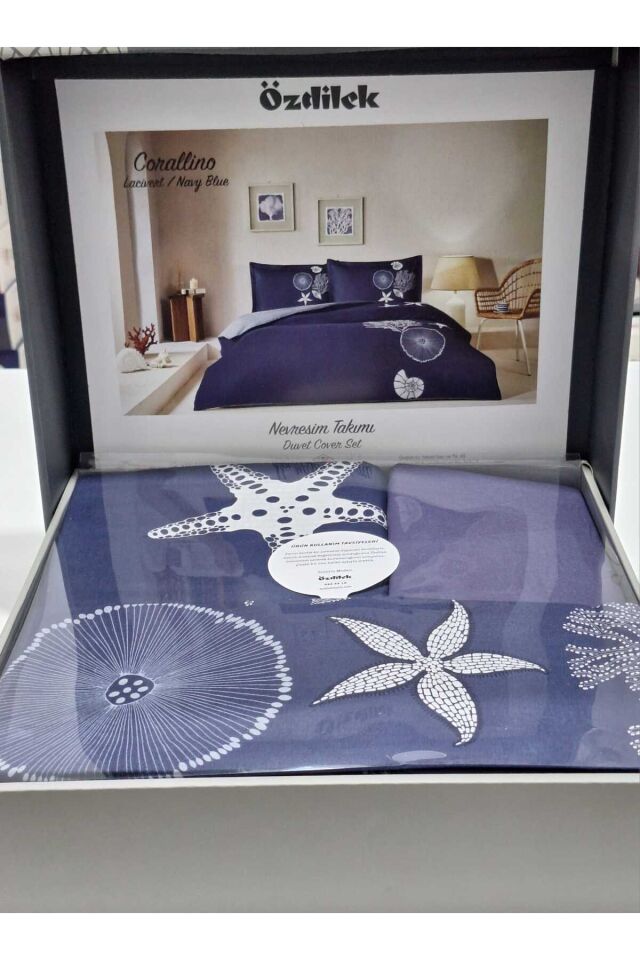 RANFORCE ÇİFT KİŞİLİK NEVRESİM TAKIMI CORALLINO LACİVERT