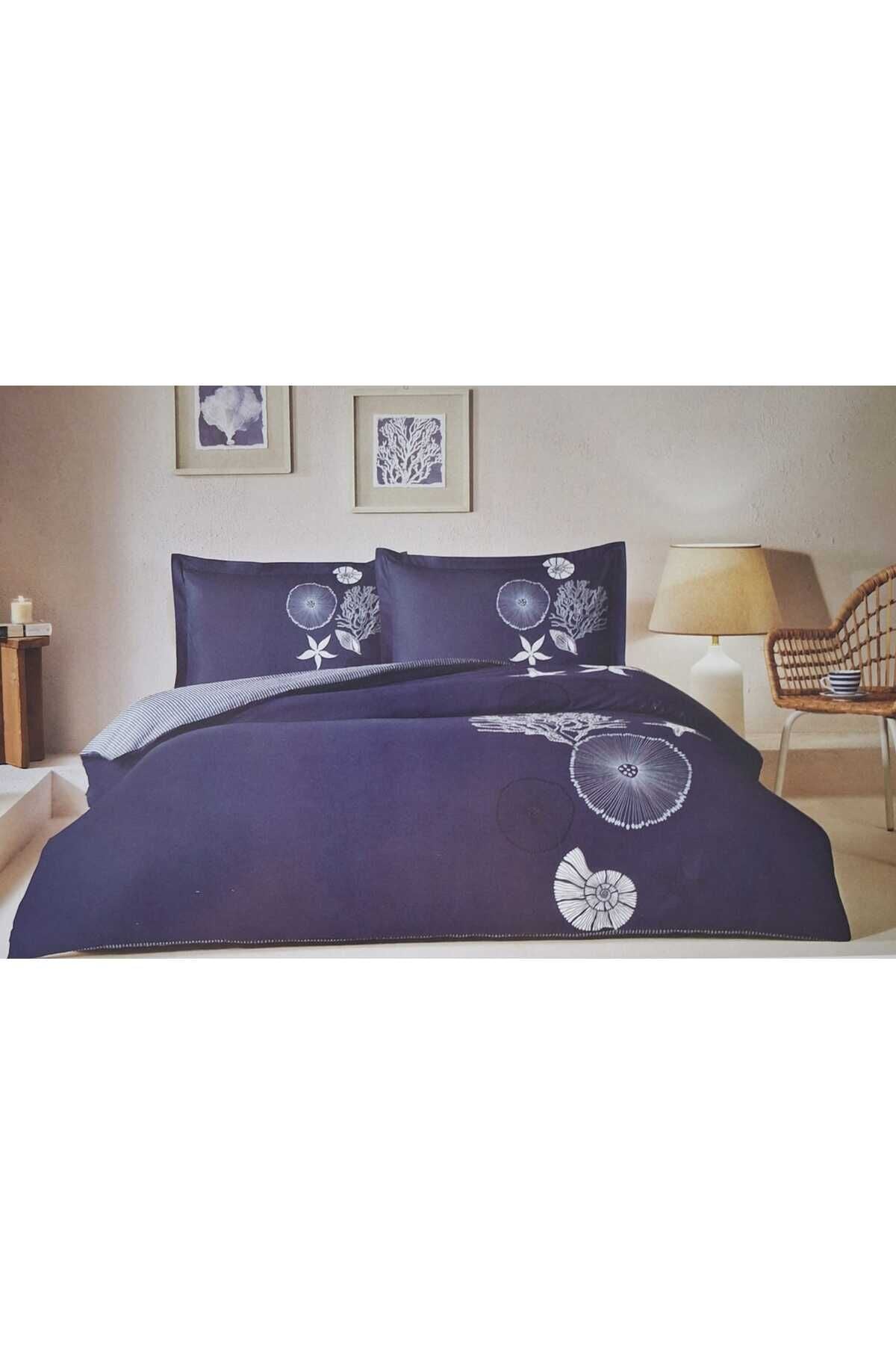 RANFORCE ÇİFT KİŞİLİK NEVRESİM TAKIMI CORALLINO LACİVERT