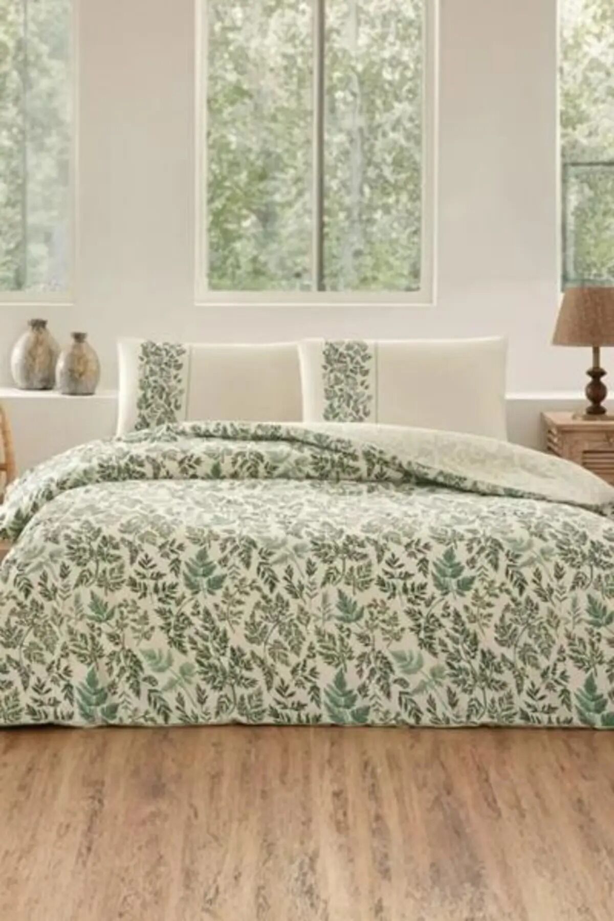 Kalendra Nev Tek Kişilik Nevresim Takımı - Yeşil