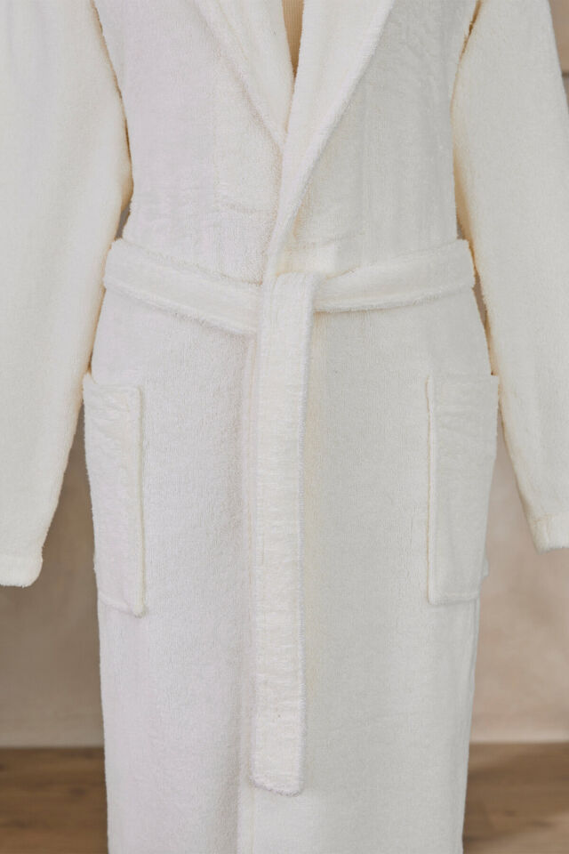 Luxuriöser Unisex Bademantel %100 Baumwolle, Leicht Schnelltrocknend Super Saugstark Robe