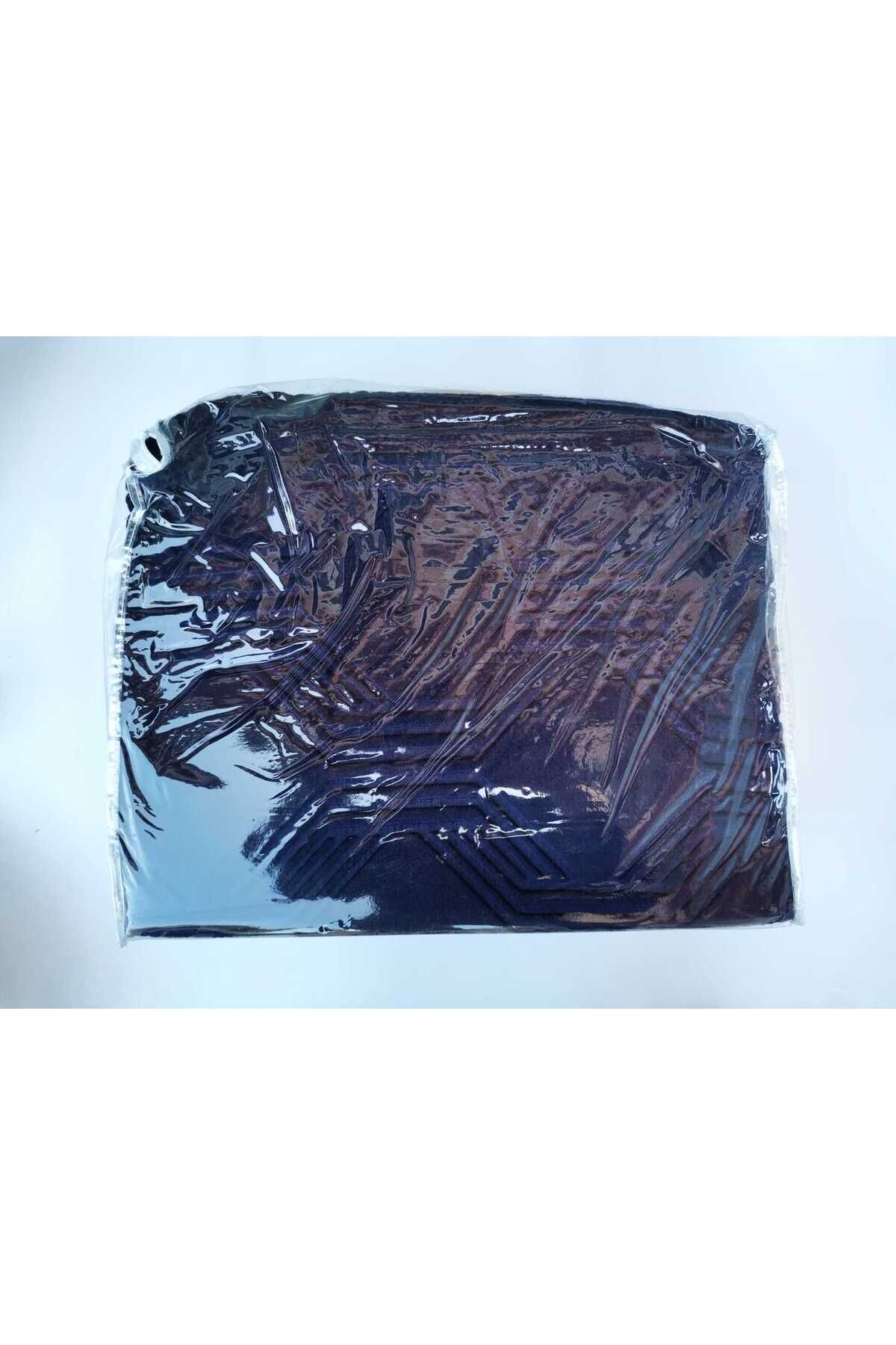 Battaniye Trendy Art Deco Lacıvert Çift Kişilik