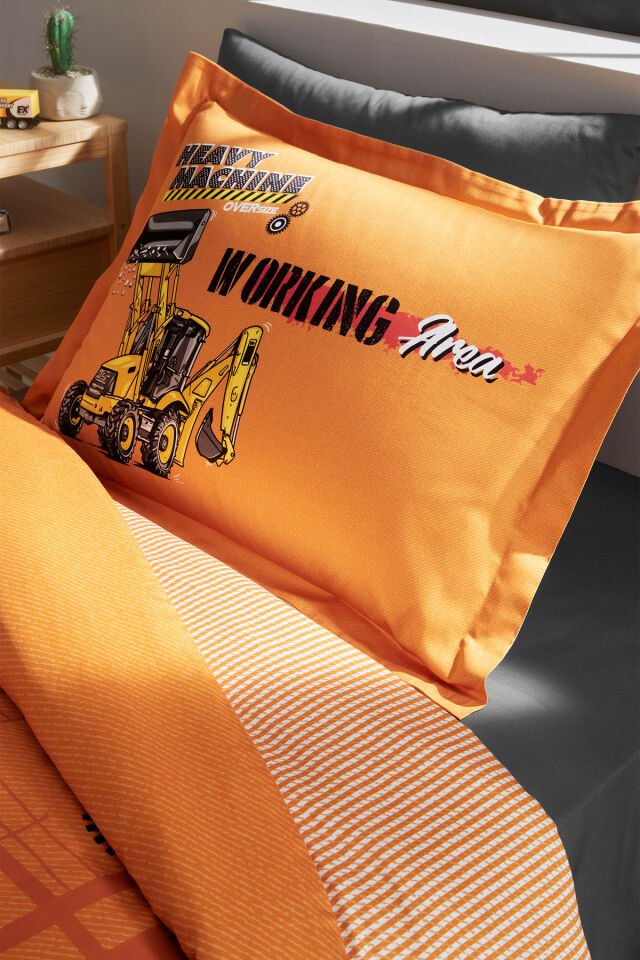 Heavy Machine Tek Kişilik Lastikli Çarşaf Nevresim Takımı