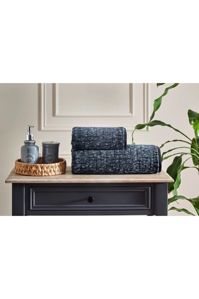 Modra Maskülen 2'Li Havlu Set - Siyah