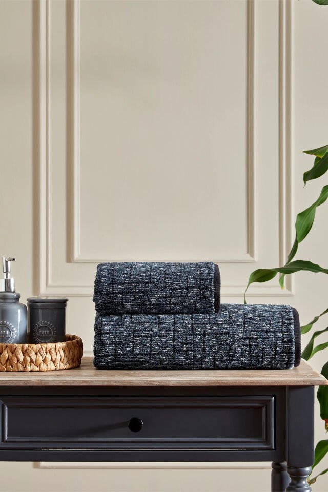 Modra Maskülen 2'Li Havlu Set - Siyah