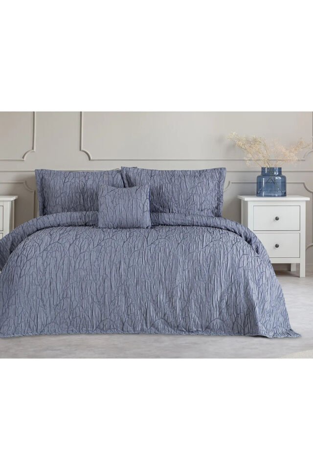 NirvanaÇift Kişilik Yatak Örtüsü Takımı - indigo