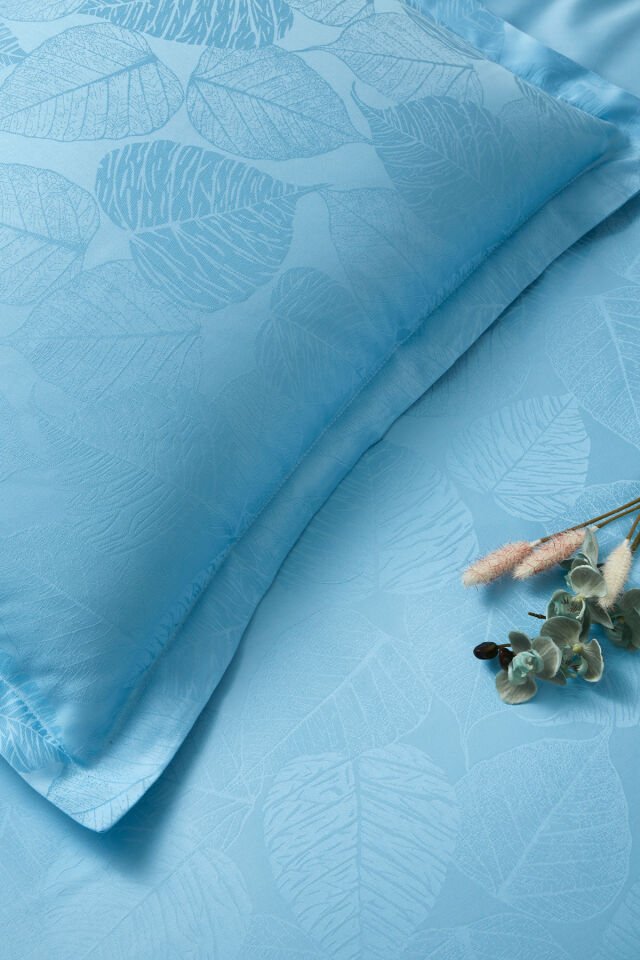 Özdilek Yaprak Çift Kişilik Jakarlı Saten Nevresim Takımı