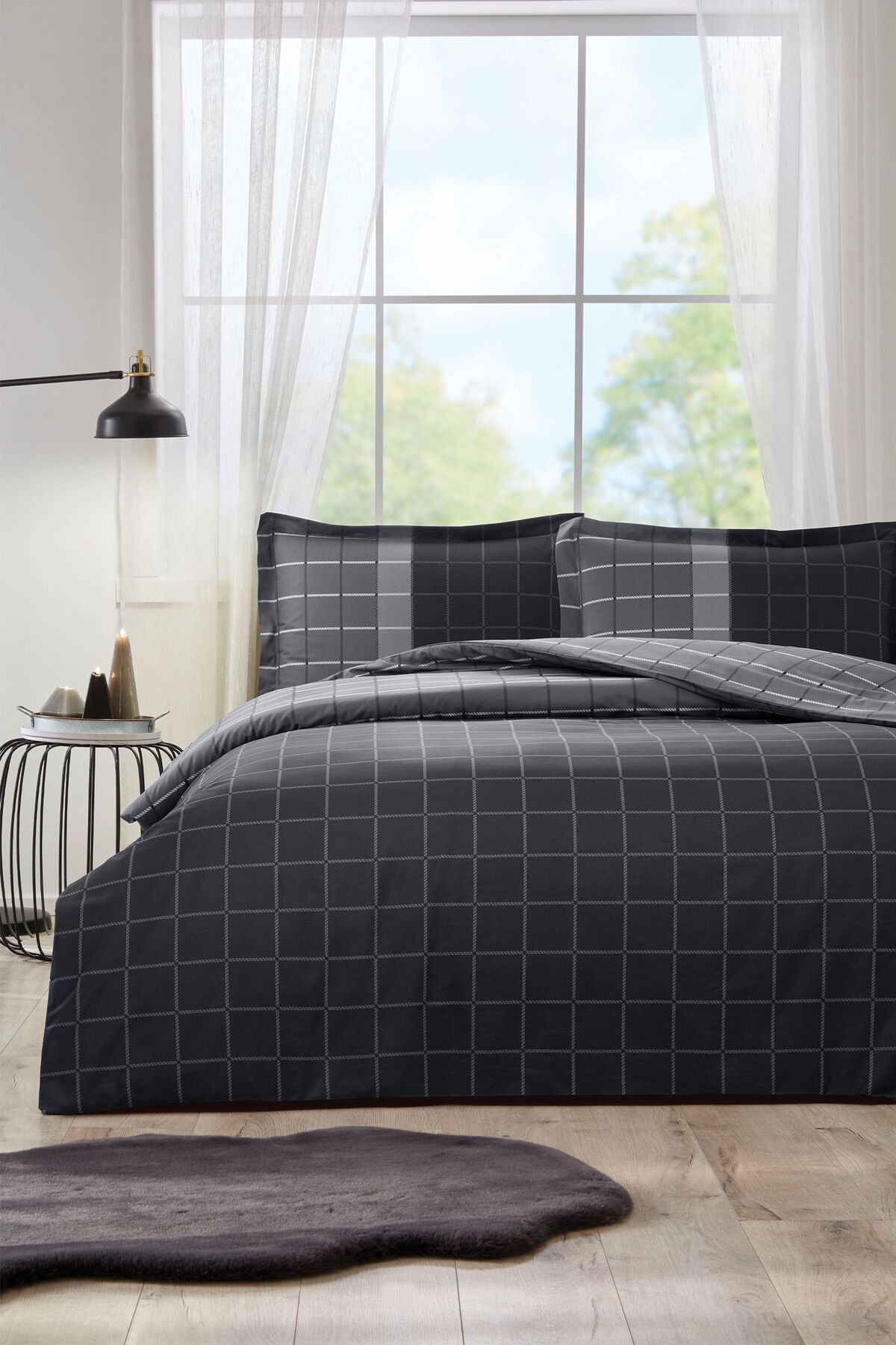 Nera Çift Kişilik Lastikli Çarşaf Nevresim Takımı
