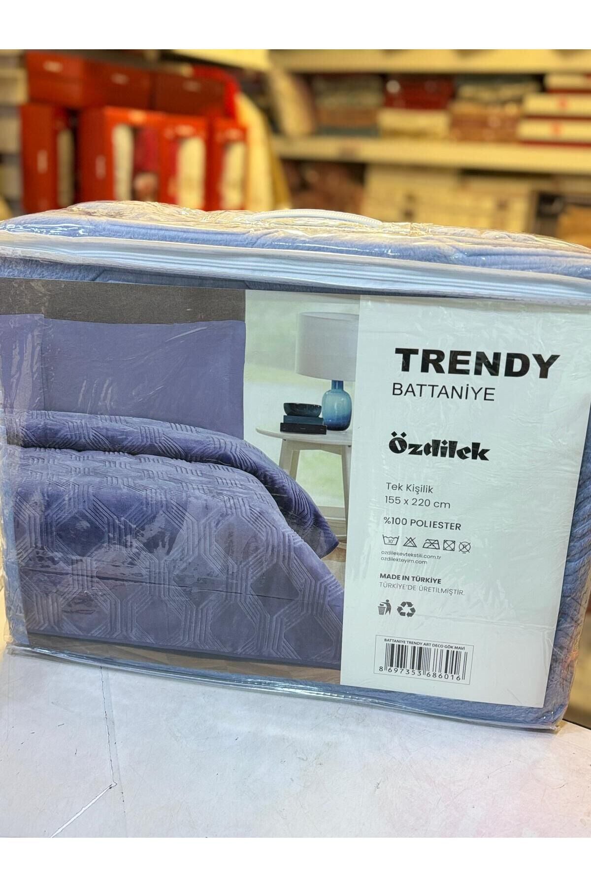 Trendy Art Deco Tek Kişilik Battaniye 155x220