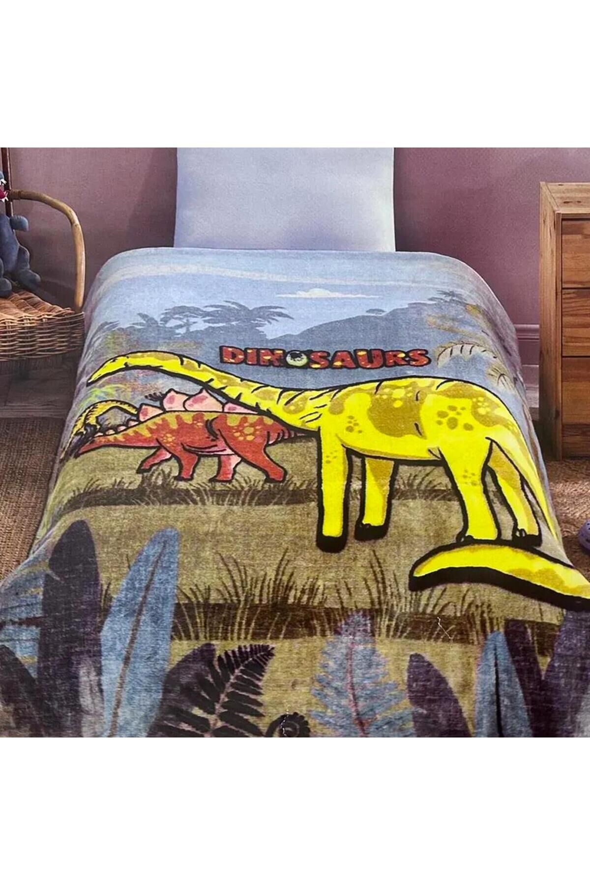 Tek Kişilik Battaniye Baskılı Prime Dinosoor