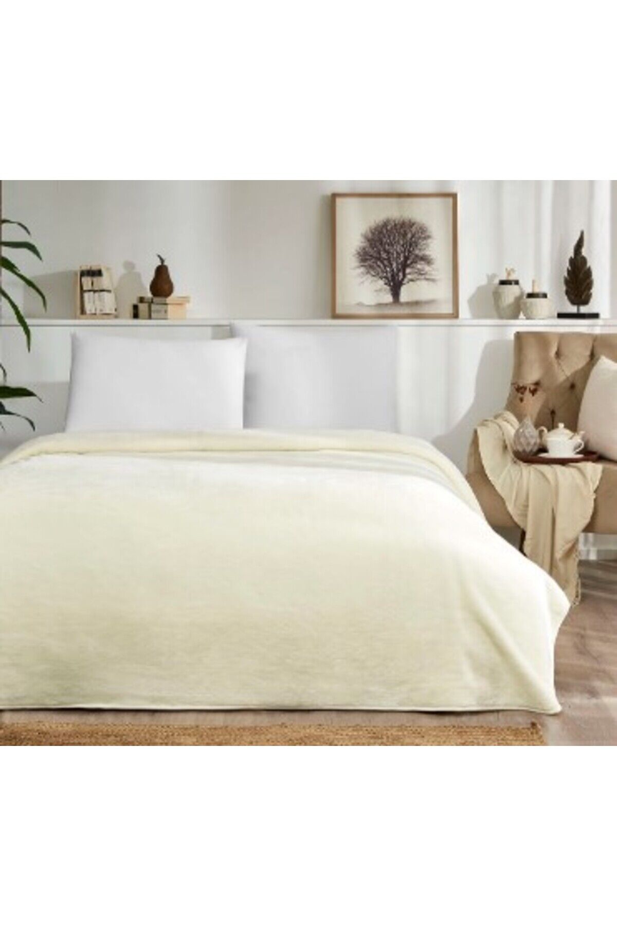 Battaniye Trendy Soft Çift Kişilik Kemık