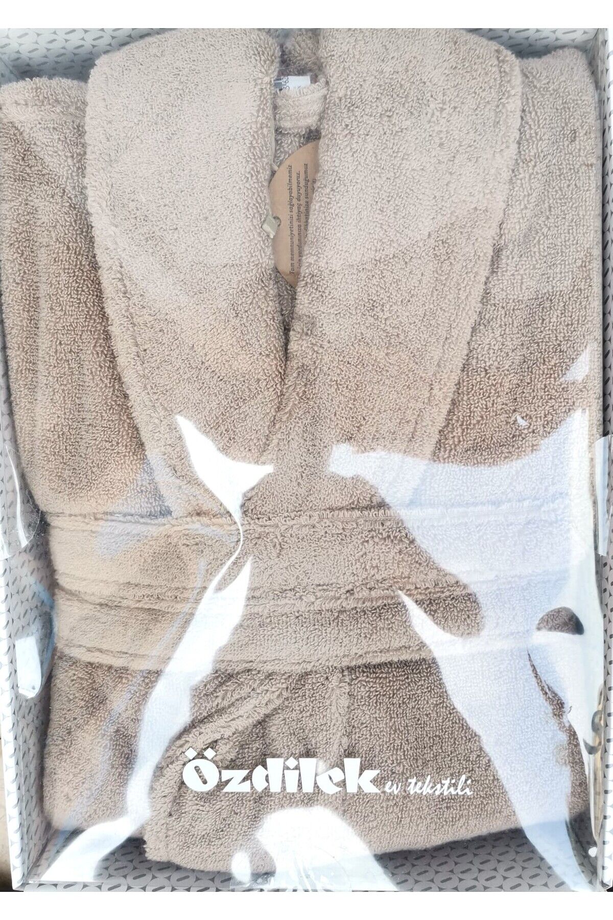 Woven Bej Şalyaka Bornoz(l)