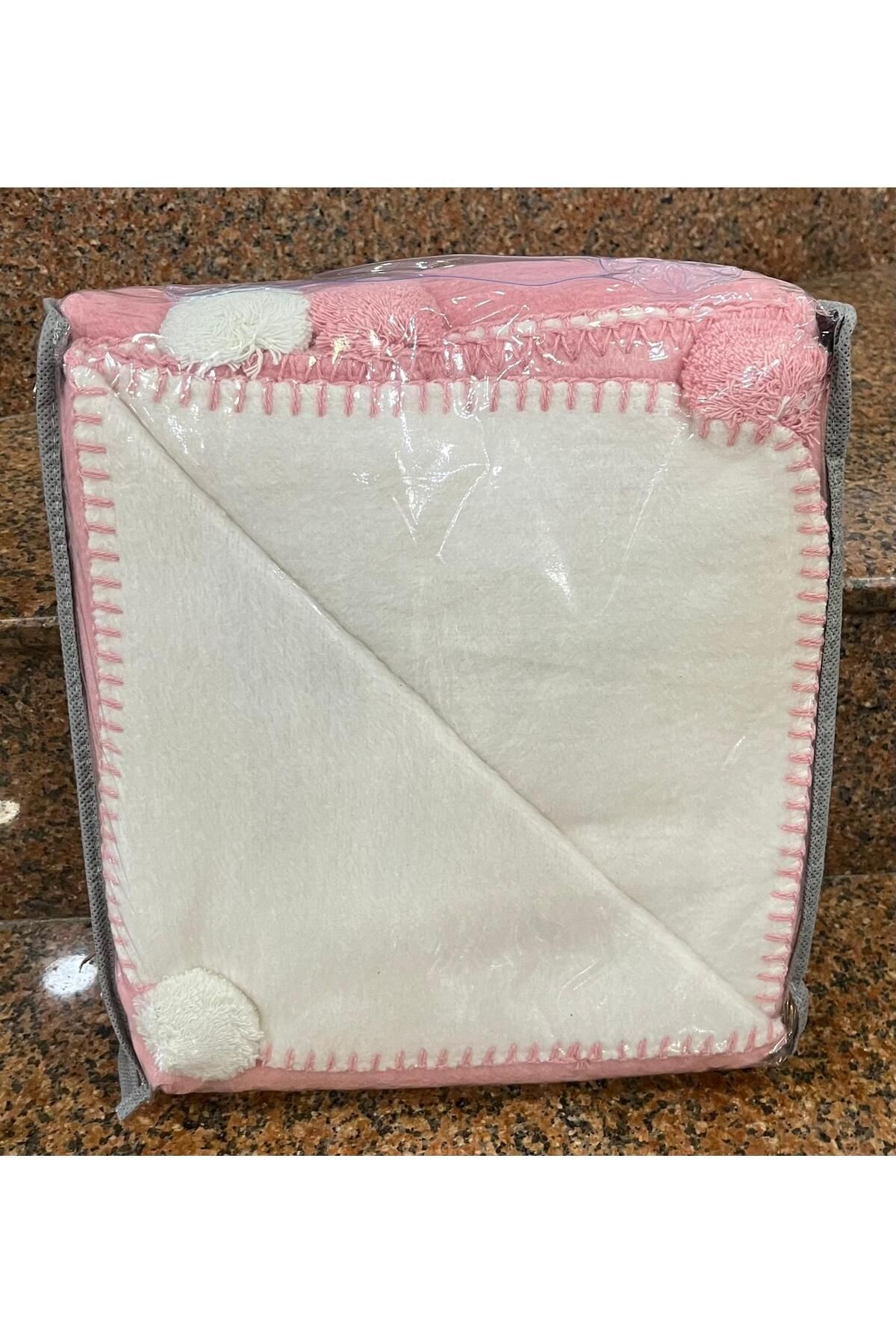 Özdilek Pamuklu Ponponlu Bebek Battaniyesi