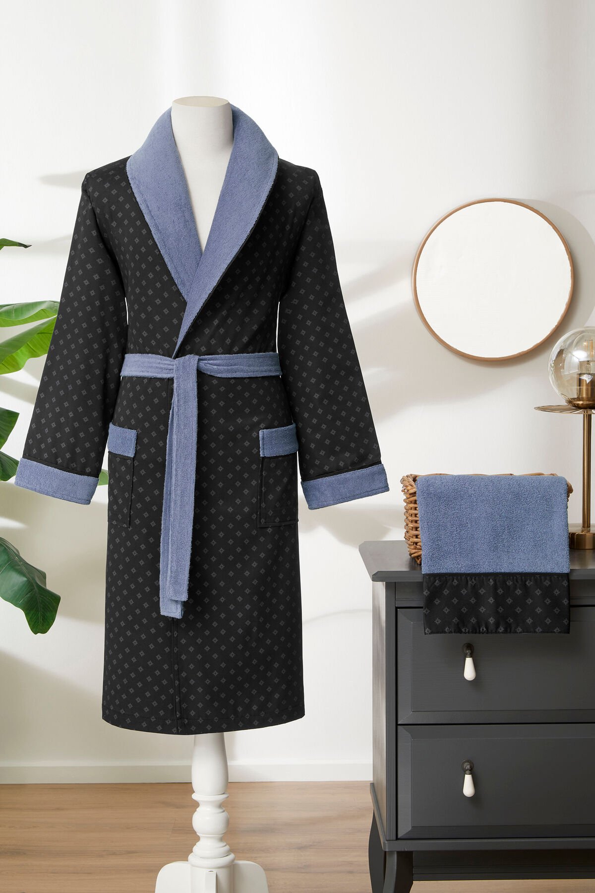 Ethnic Maskülen Erkek Bornoz Seti