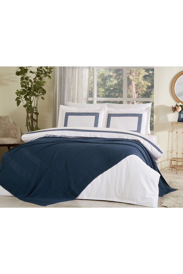 Wickers Çift Kişilik Triko Battaniyeli Nevresim Takımı