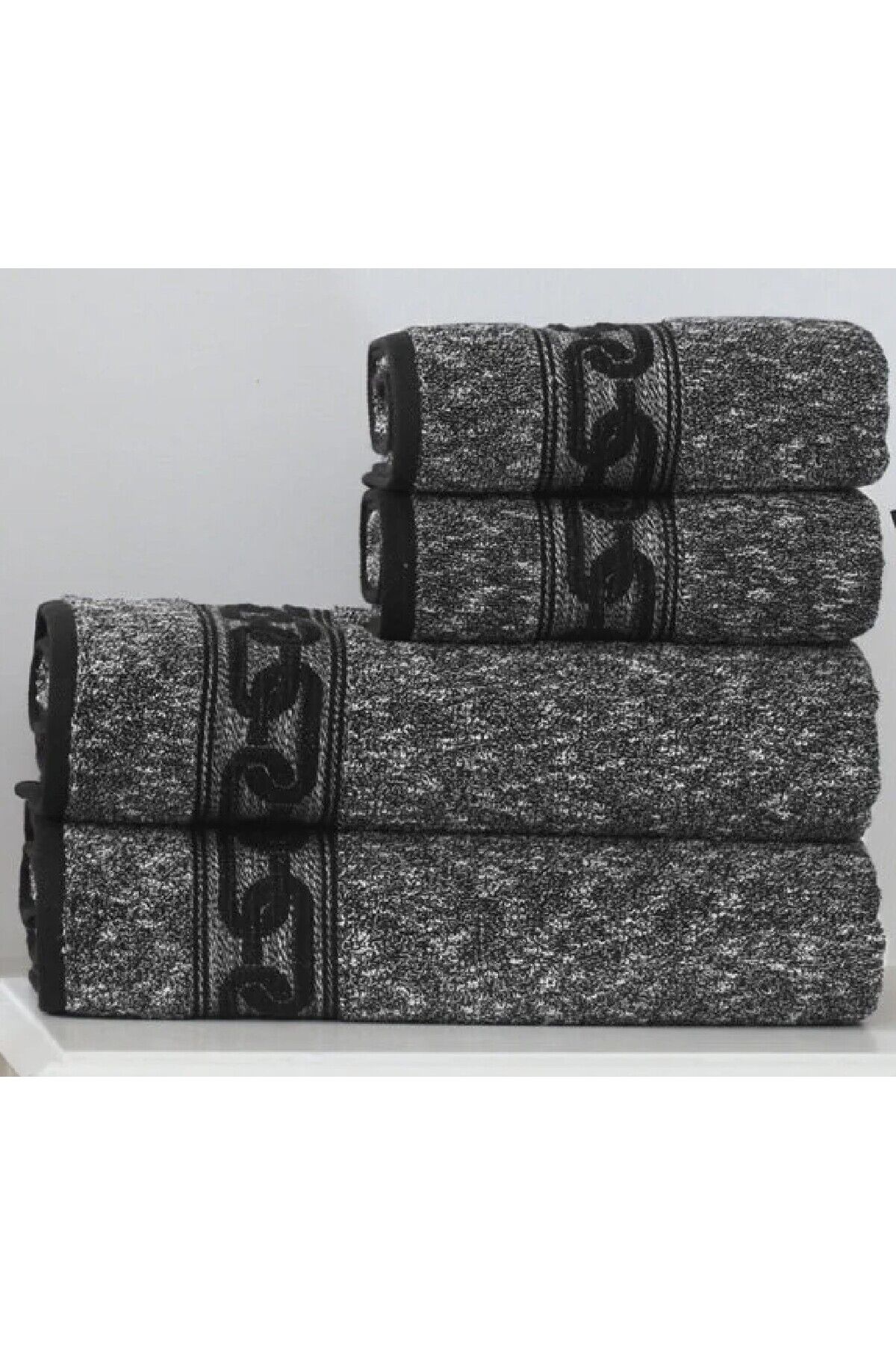 Chain Bold Siyah Kahve Best Set Hamam Seti