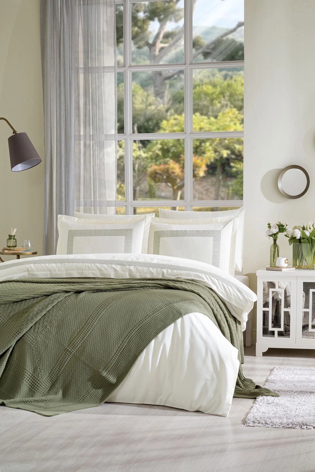 Wickers Triko Battaniyeli Gelin Seti - Haki