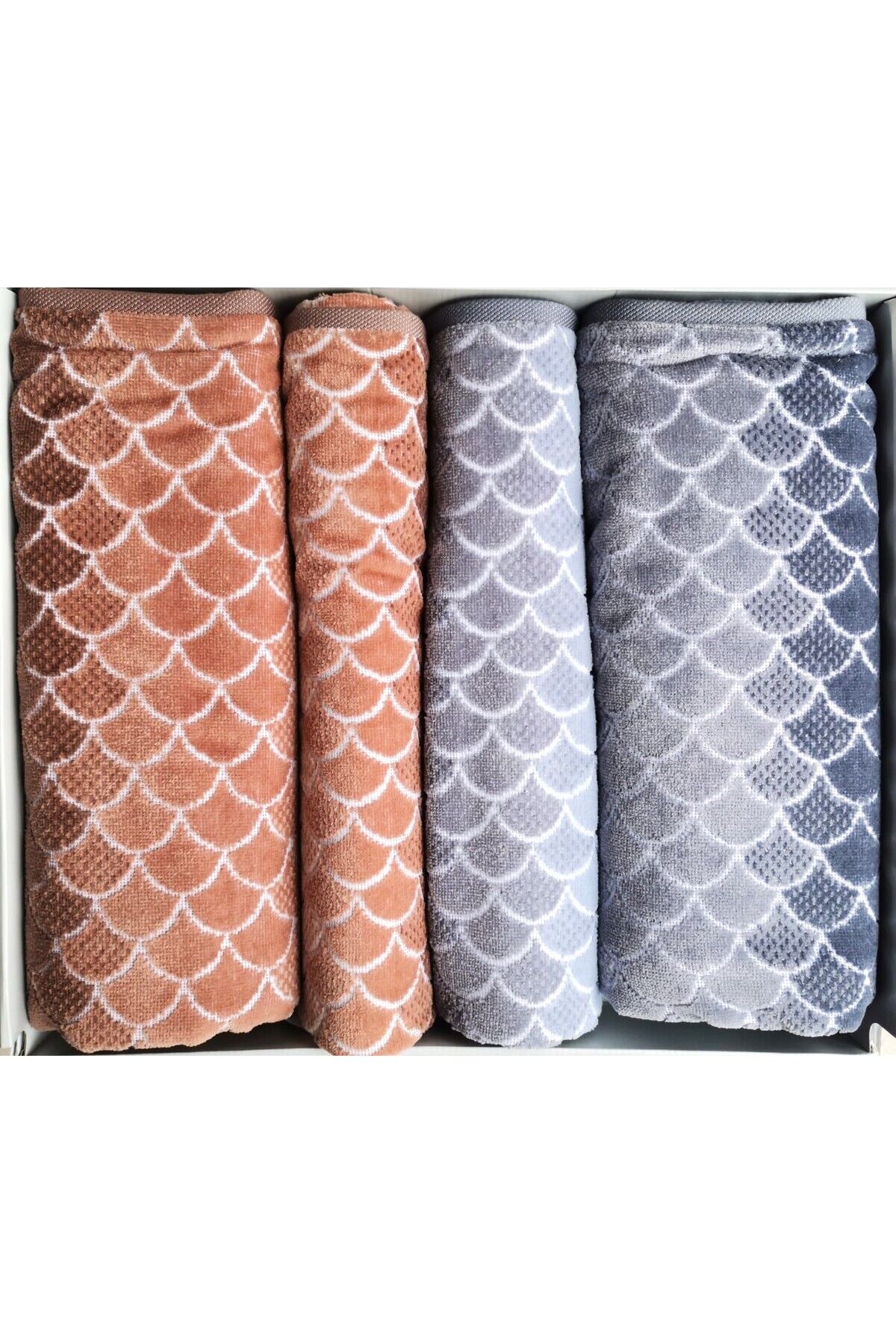 SHELL OMBRE GRI-KAHVE BEST SET HAMAM TAKIMI