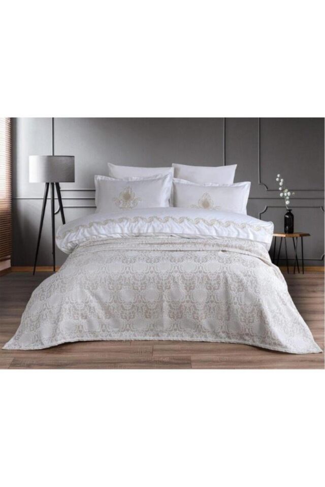 Çift Kişilik Gelin Seti Pilkeli Fresco Bej