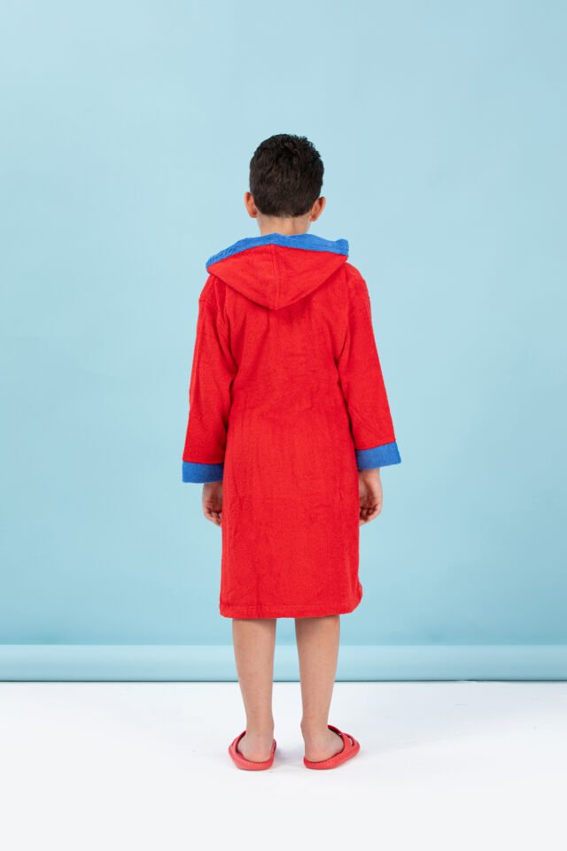 Cars Go Nakışlı Disney Lisanslı Kapüşonlu Çocuk Bornozu 7/8 Yaş