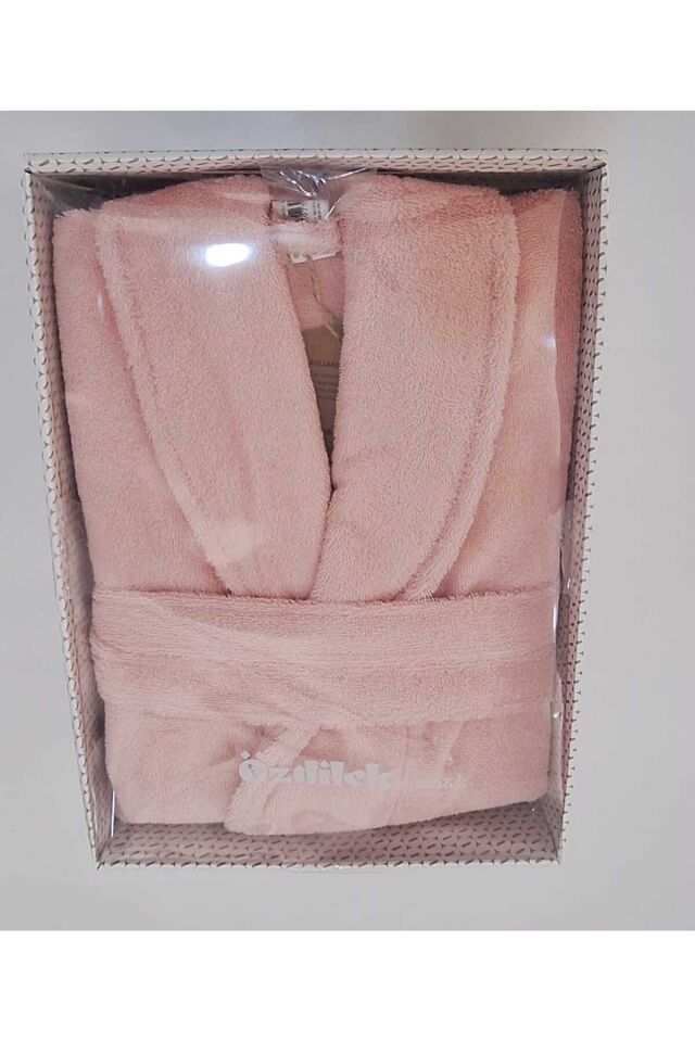 Colourist Şal Yaka Bornoz S-M Beden AÇIK MERCAN