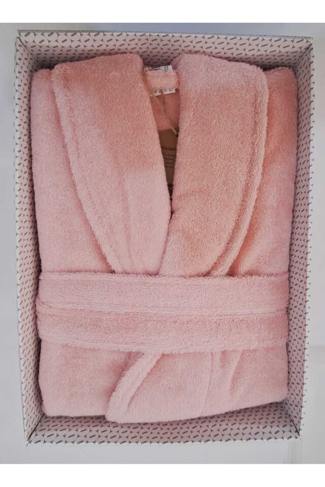 Colourist Şal Yaka Bornoz S-M Beden AÇIK MERCAN