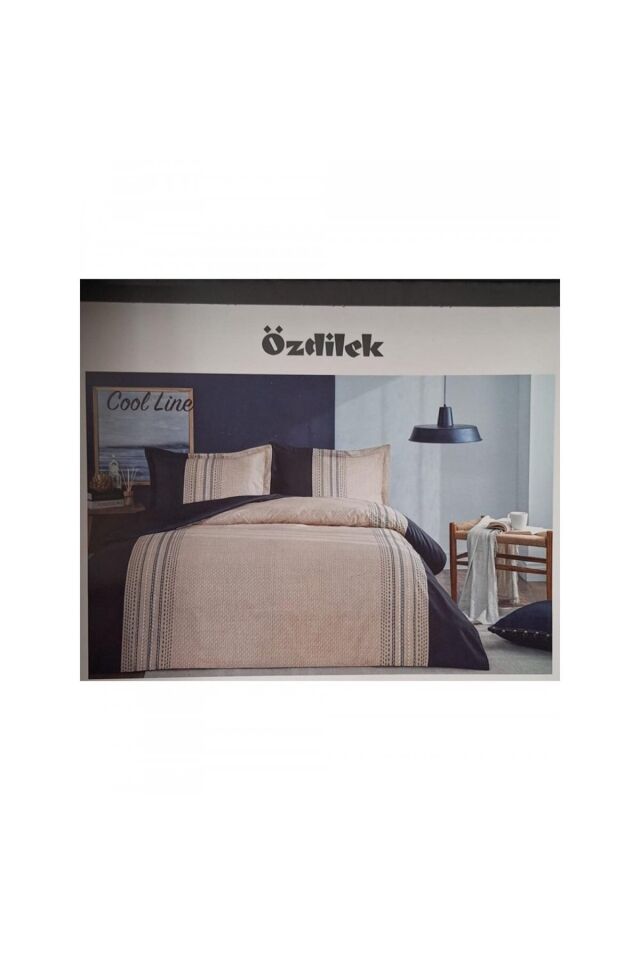 Cool Line Çift Kişilik Lastikli Çarşaf Nevresim Takımı Tek Ebat - 200 x 220