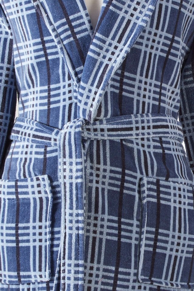 Hawai Ocre Kadife Şal Yaka Bornoz