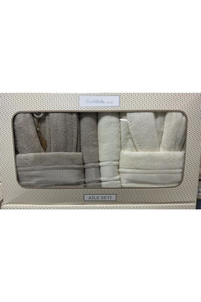 Colourist Aile Bornoz Seti Bej - Krem