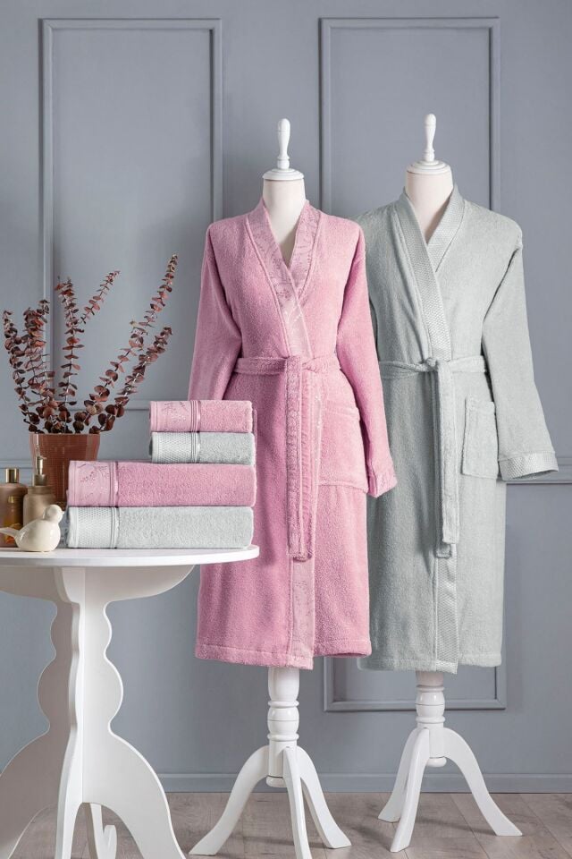 Ditsy Aile Seti (pembe-gri)