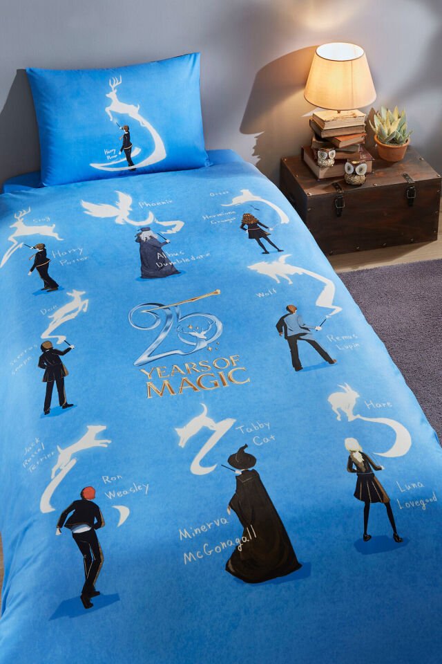 Harry Potter Patronus Tek Kişilik Lisanslı Lastikli Çocuk Nevresim Takımı Tek Ebat - 160 x 220