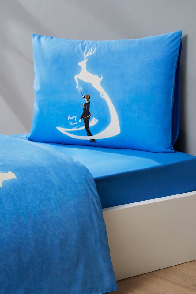 Harry Potter Patronus Tek Kişilik Lisanslı Lastikli Çocuk Nevresim Takımı Tek Ebat - 160 x 220