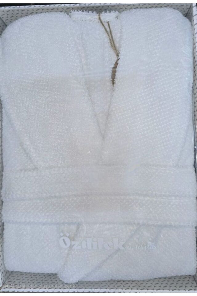 Colored(Avm) Beyaz Şalyaka Bornoz (Xl) XL - Unisex