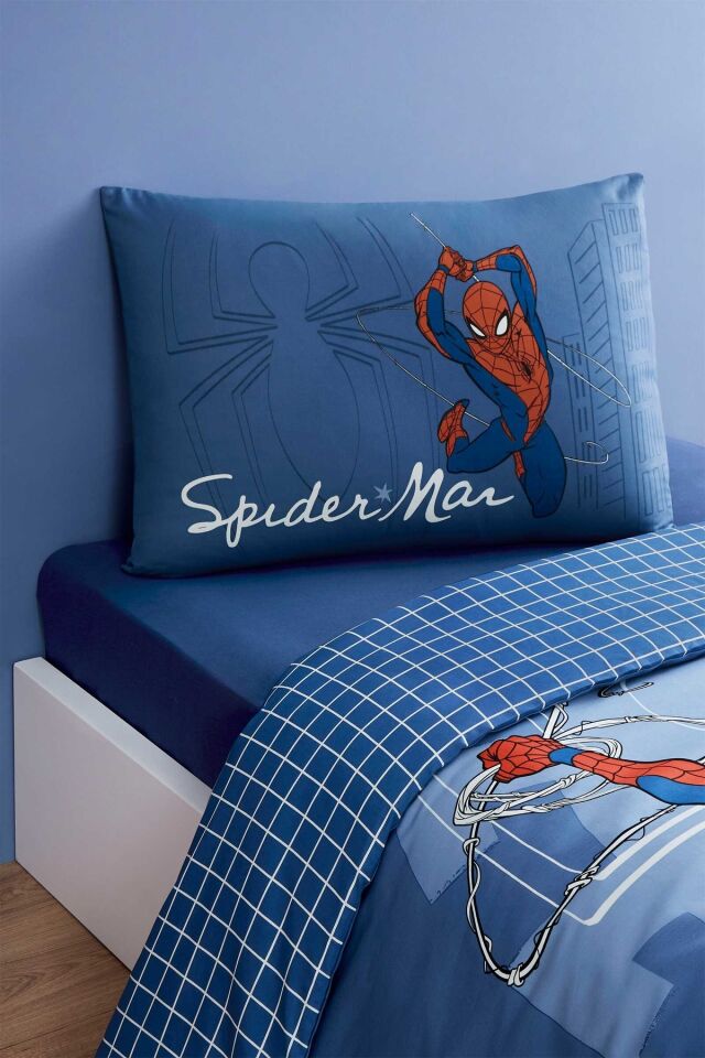 Spiderman Sense Tek Kişilik Lisanslı Lastikli Çocuk Nevresim Takımı