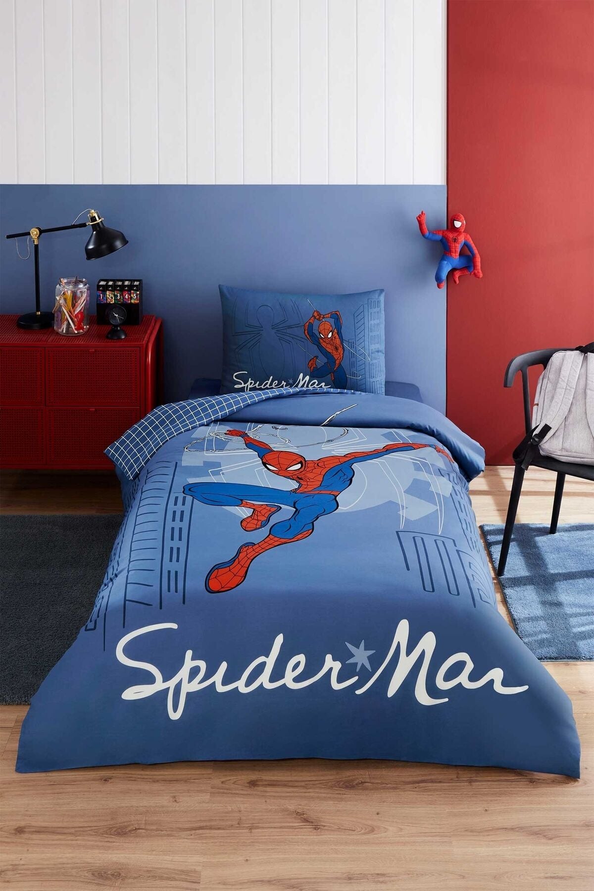 Spiderman Sense Tek Kişilik Lisanslı Lastikli Çocuk Nevresim Takımı