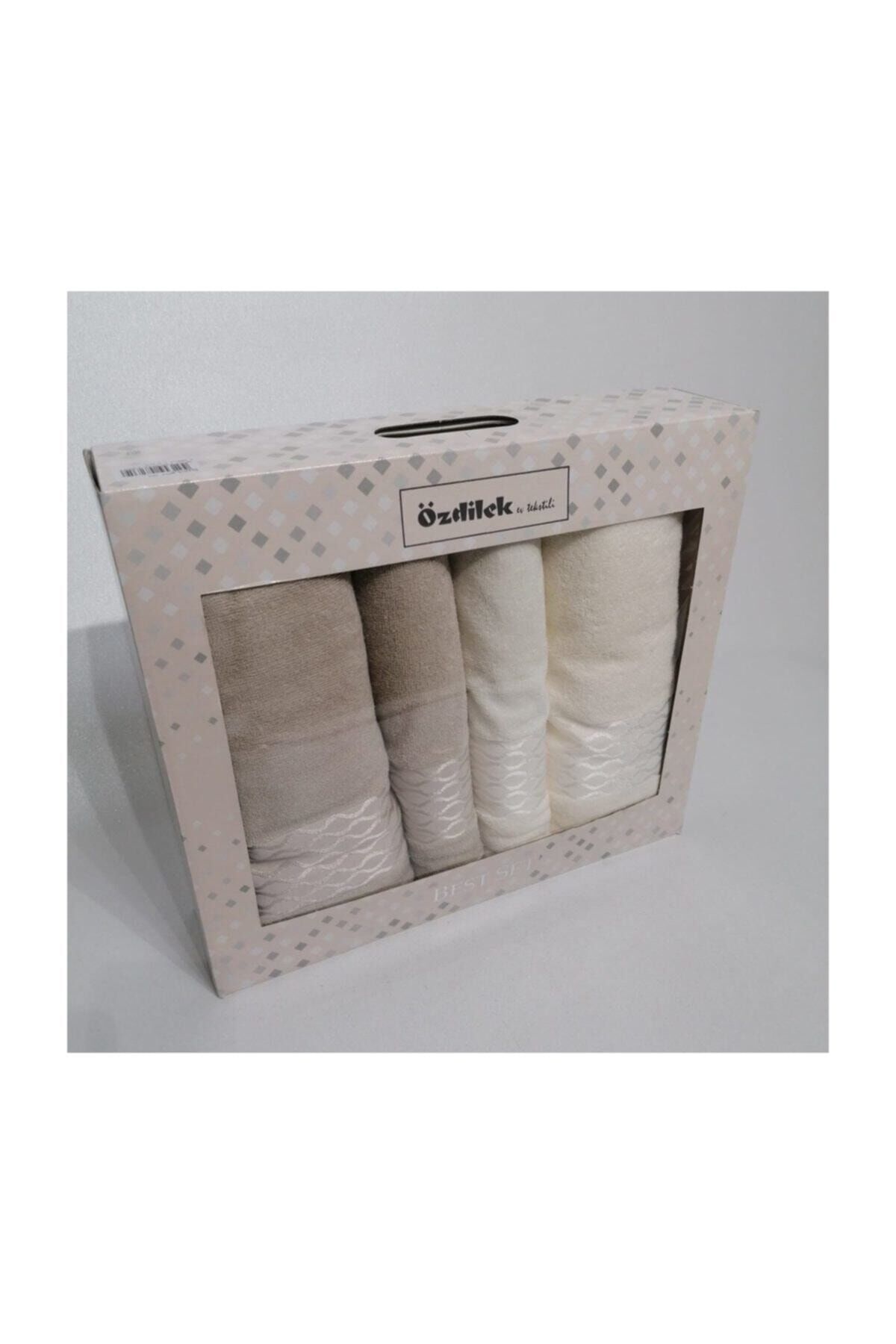 Elissa Best Set Hamam Takımı - Krem - Taş