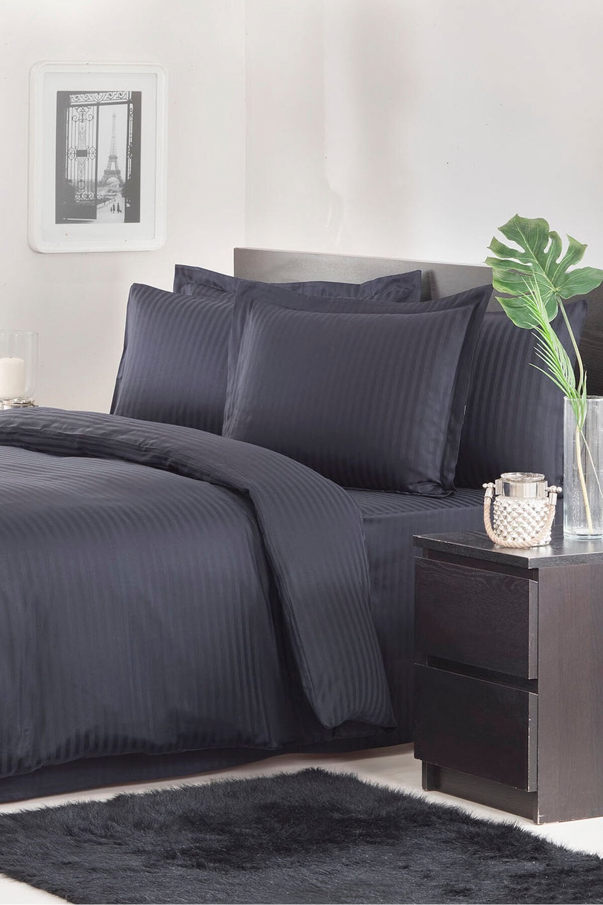 Line Çift Kişilik Saten Nevresim Takımı