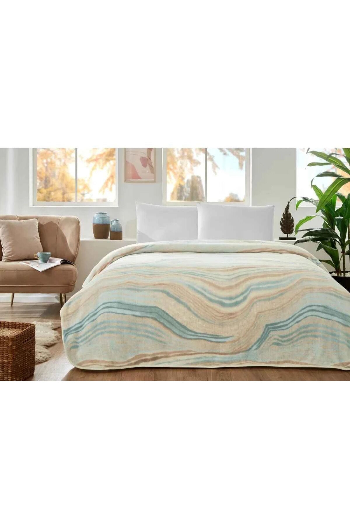 Özdilek Battaniye Pırıme Natural Marble Çift Kişilik
