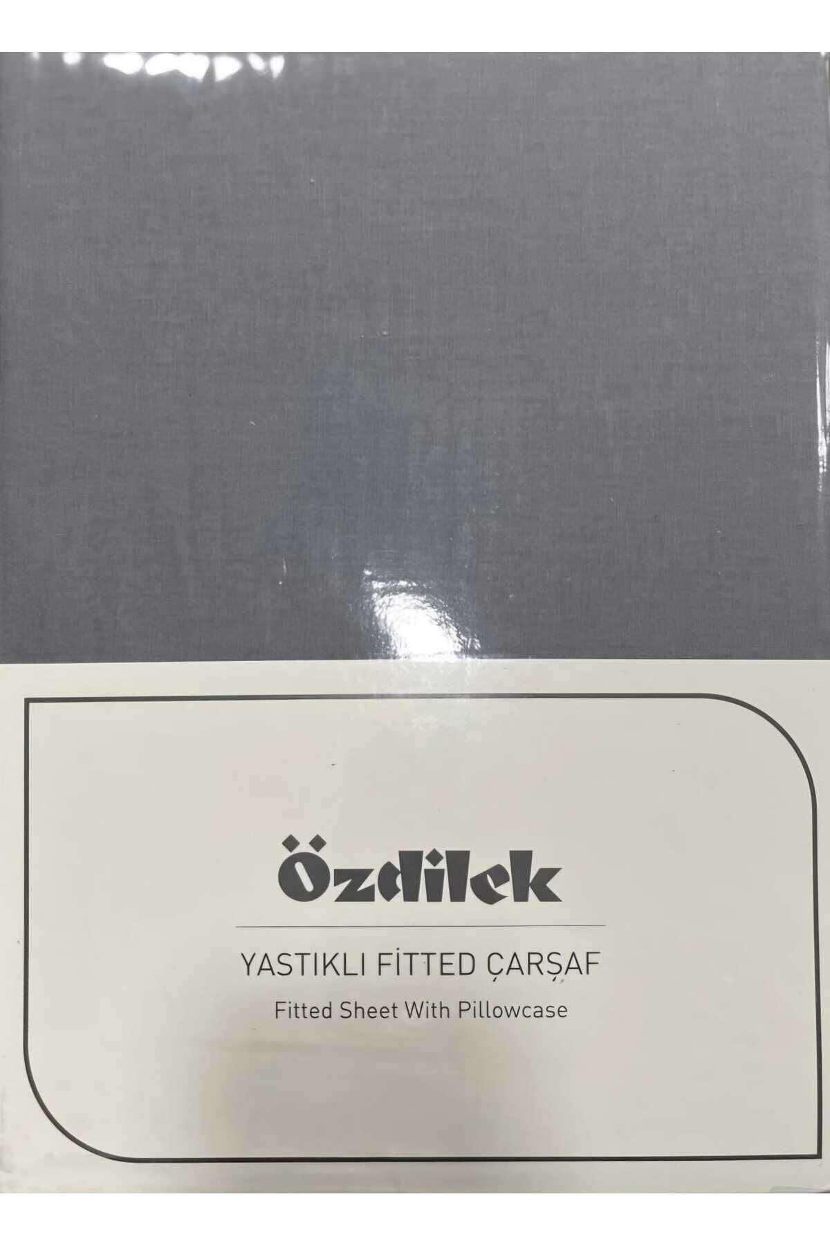 Colourist Çift Kişilik Lastikli Çarşaf Takımı 160*200cm Kül Gri 160 x 200 - 160 x 200