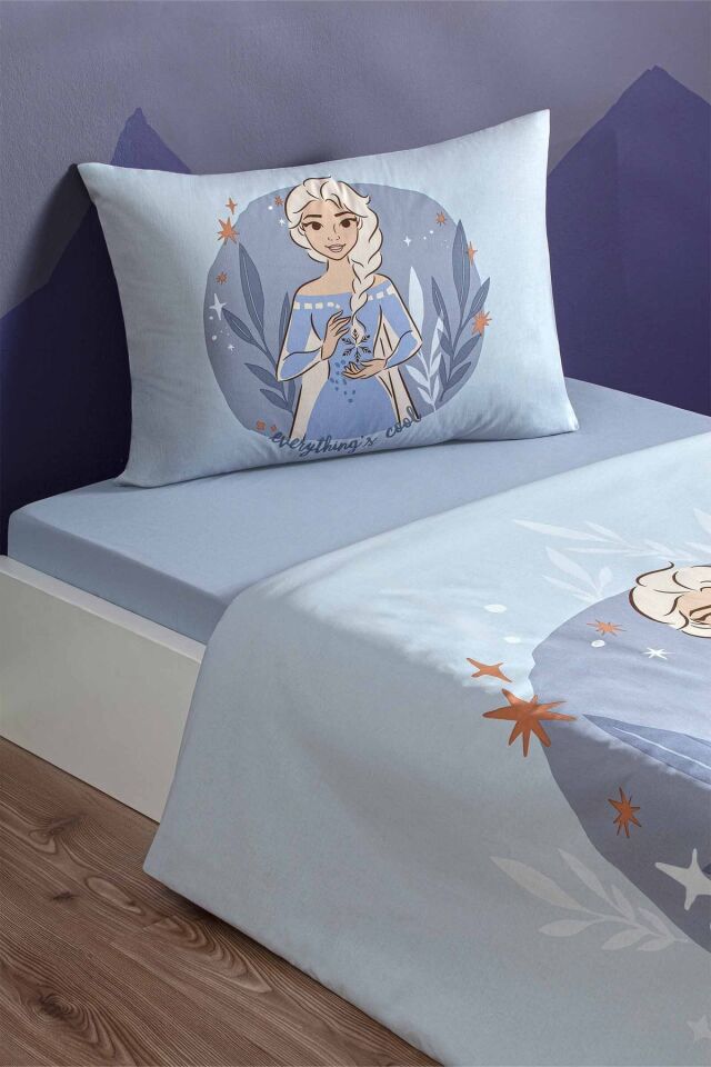 Frozen Ice Queen Tek Kişilik Disney Lisanslı Lastikli Çocuk Nevresim Takımı