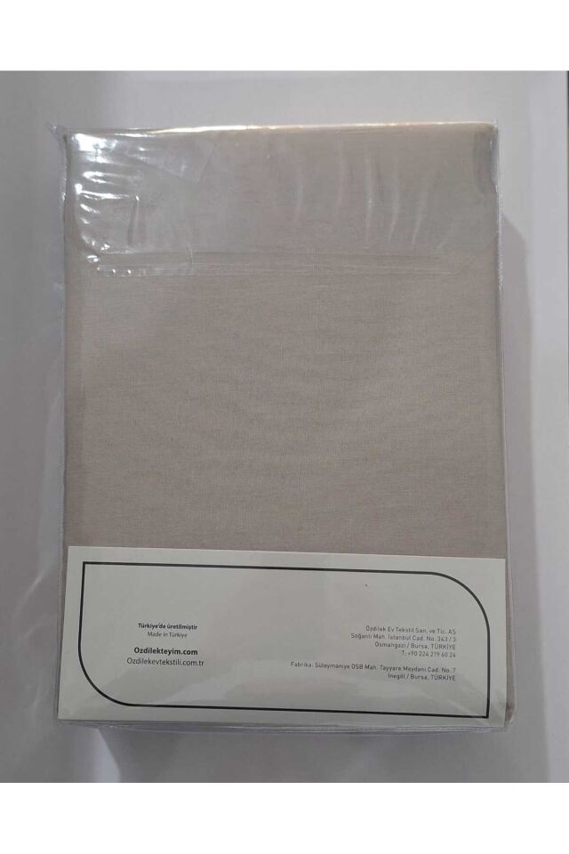 COLOURIST RANFORCE LASTİKLİ ÇARŞAF TAKIMI 160*200 CM KUM BEJİ 160x200 - 200 x 160