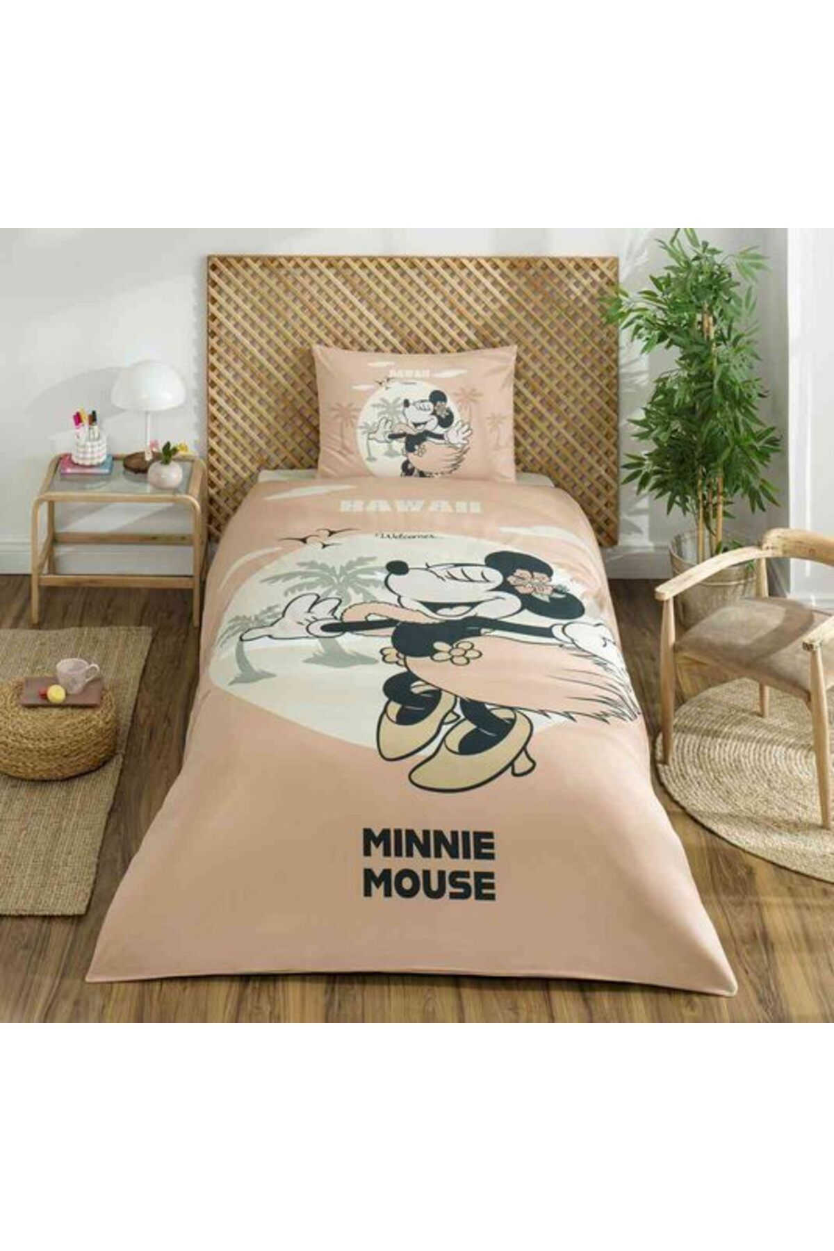 Disney Nevresim Takımı Ranforce Tek Kişilik Trnc Mınnıe Mouse Hawa