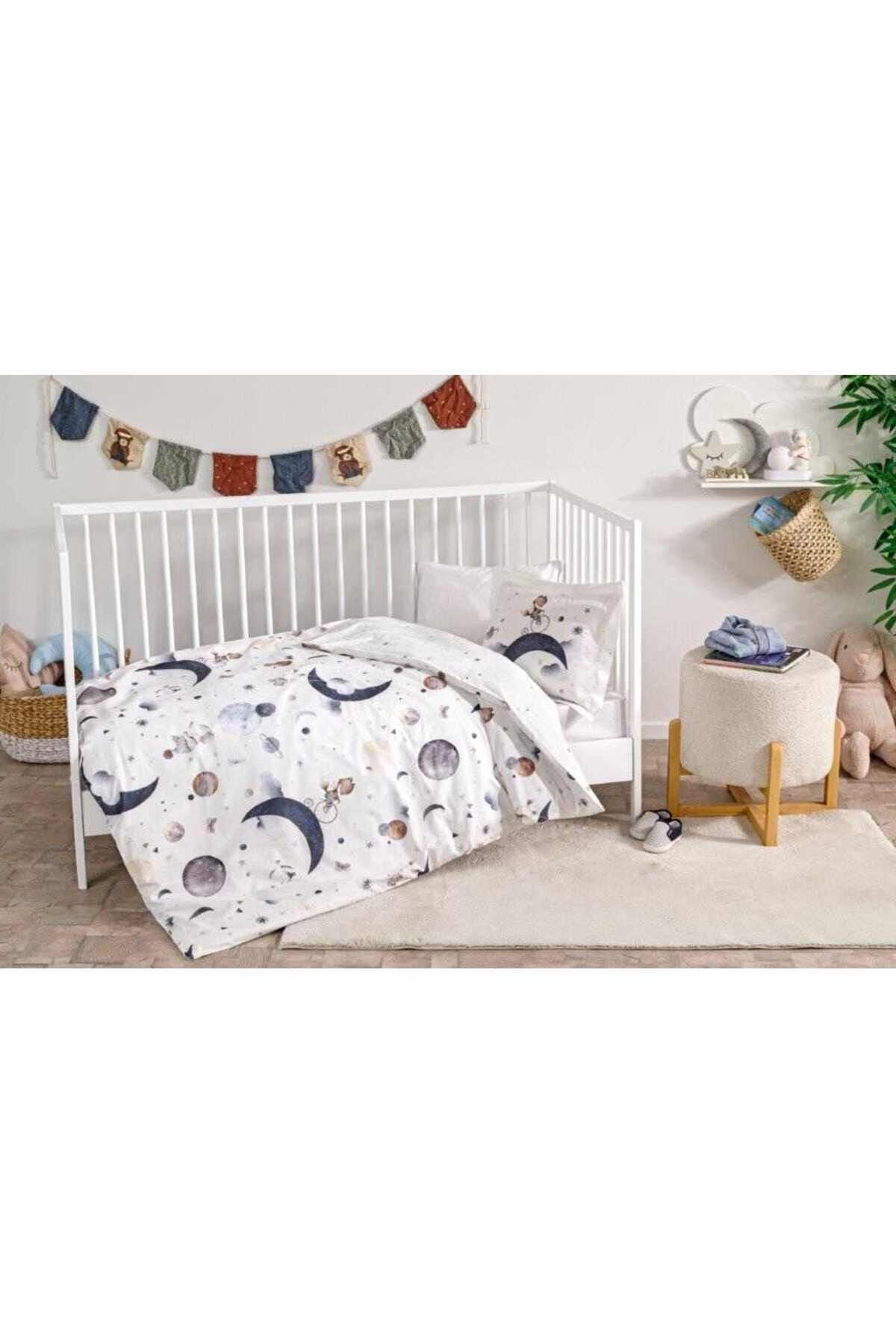 Nevresim Takımı Kıslık Fl Bebe Krem Cute Space