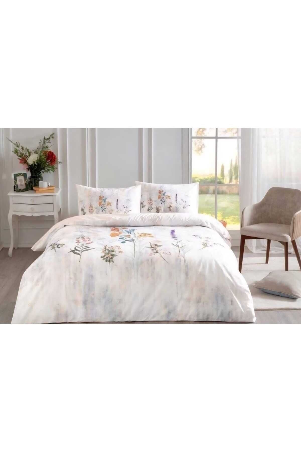 ÖZDİLEK NEV ÇİFT KİŞİLİK NEVRESİM TAKIMI FLORAISON Tek Ebat - Çift Kişilik