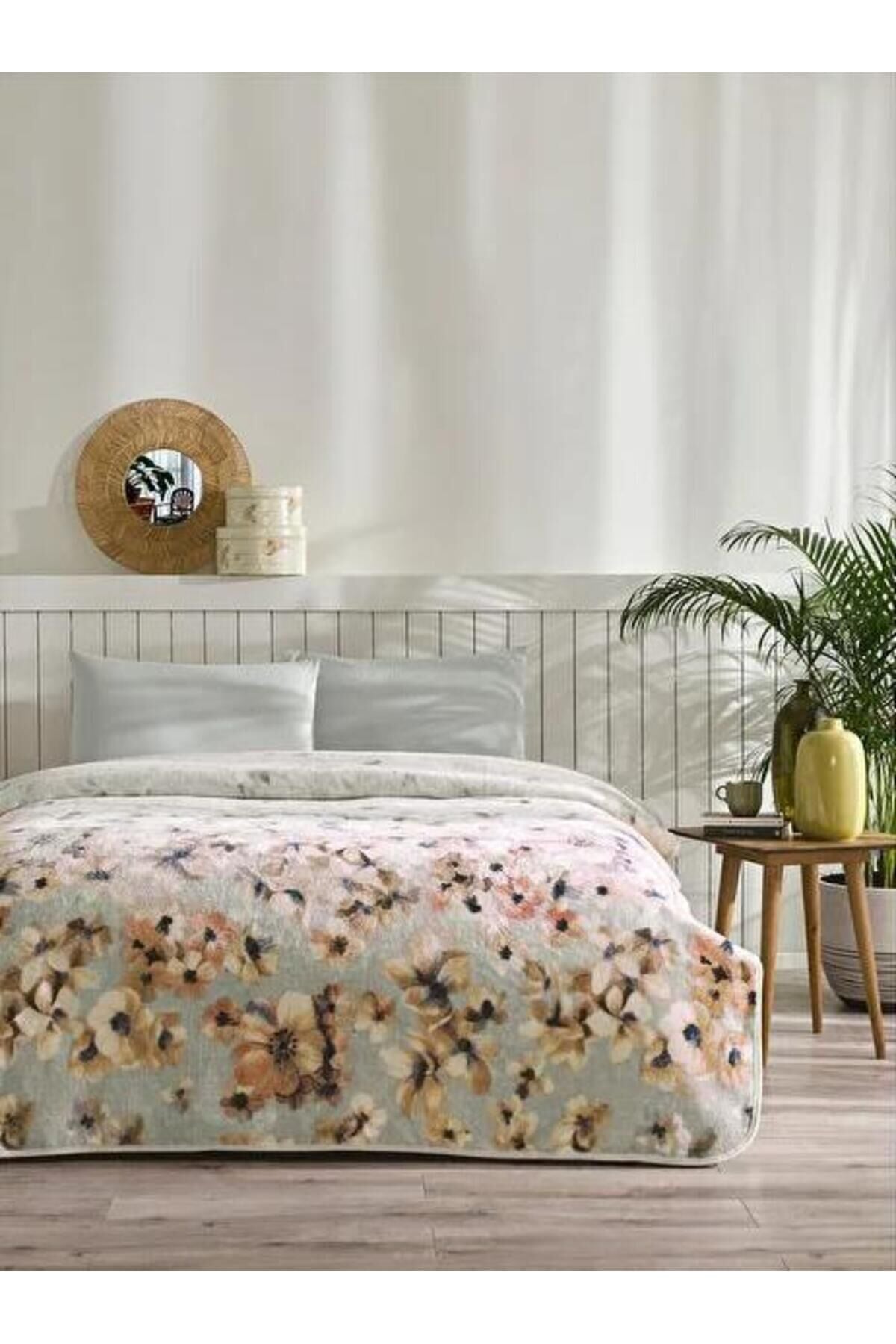 Tek Kişilik Battaniye Baskılı Prime Flor Sarı