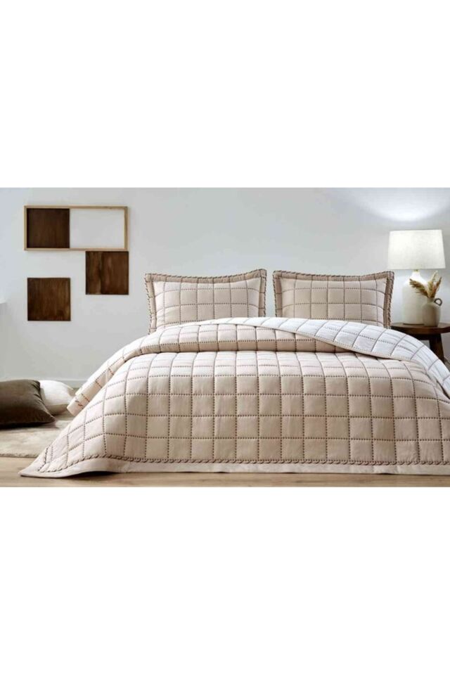 Yatak Örtüsü.nakışlı Square Gri 180x250