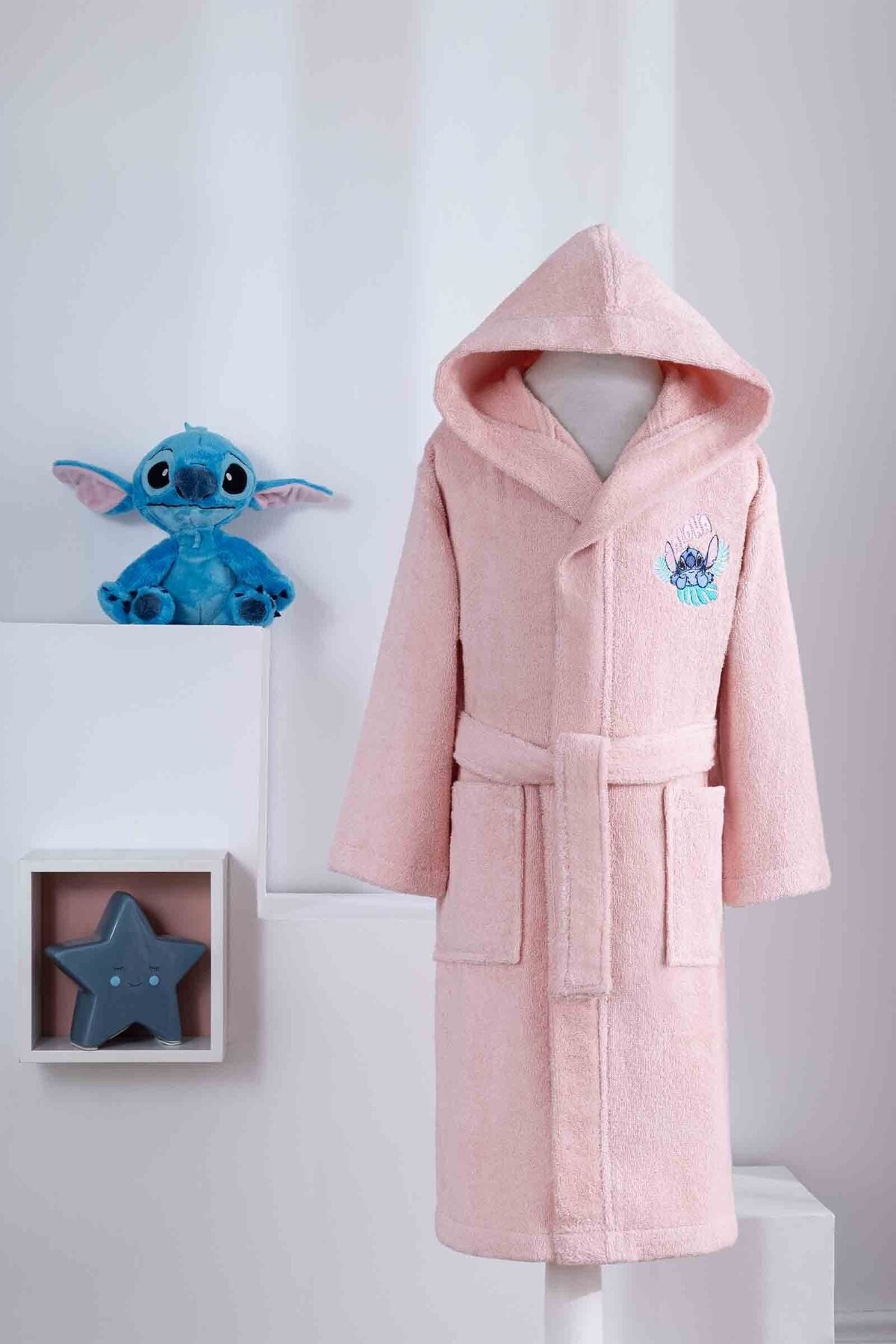 Stitch Disney Lisanslı Çocuk Bornoz 5/6 Yaş